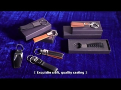 Araç Markası Hediye Özel Metal PU Deri Anahtar Zinciri Araç Anahtar Zinciri İş Anahtar Yüzüğü