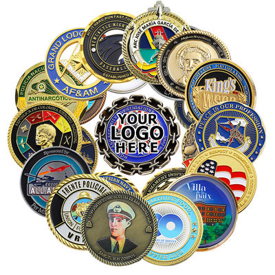 quality Çinko Alaşımı Enamel Askeri Paralar 3D Altın Kaplama factory
